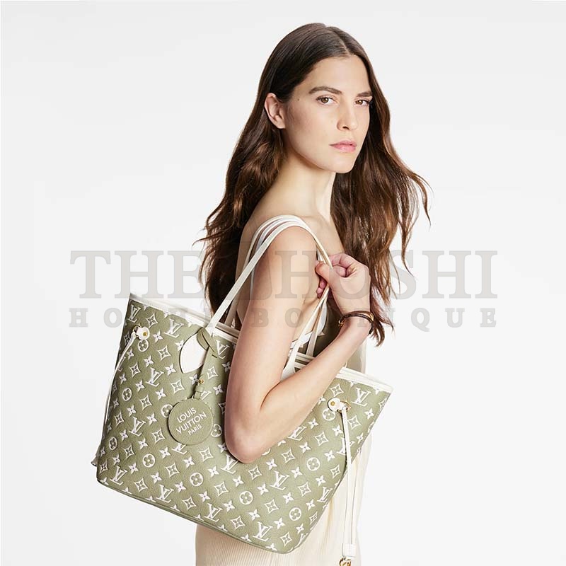 L0vis Vvtt0n Women LV Neverfull MM Carryall Tote Bag Printed Embossed Grained Cowhide Master Quality