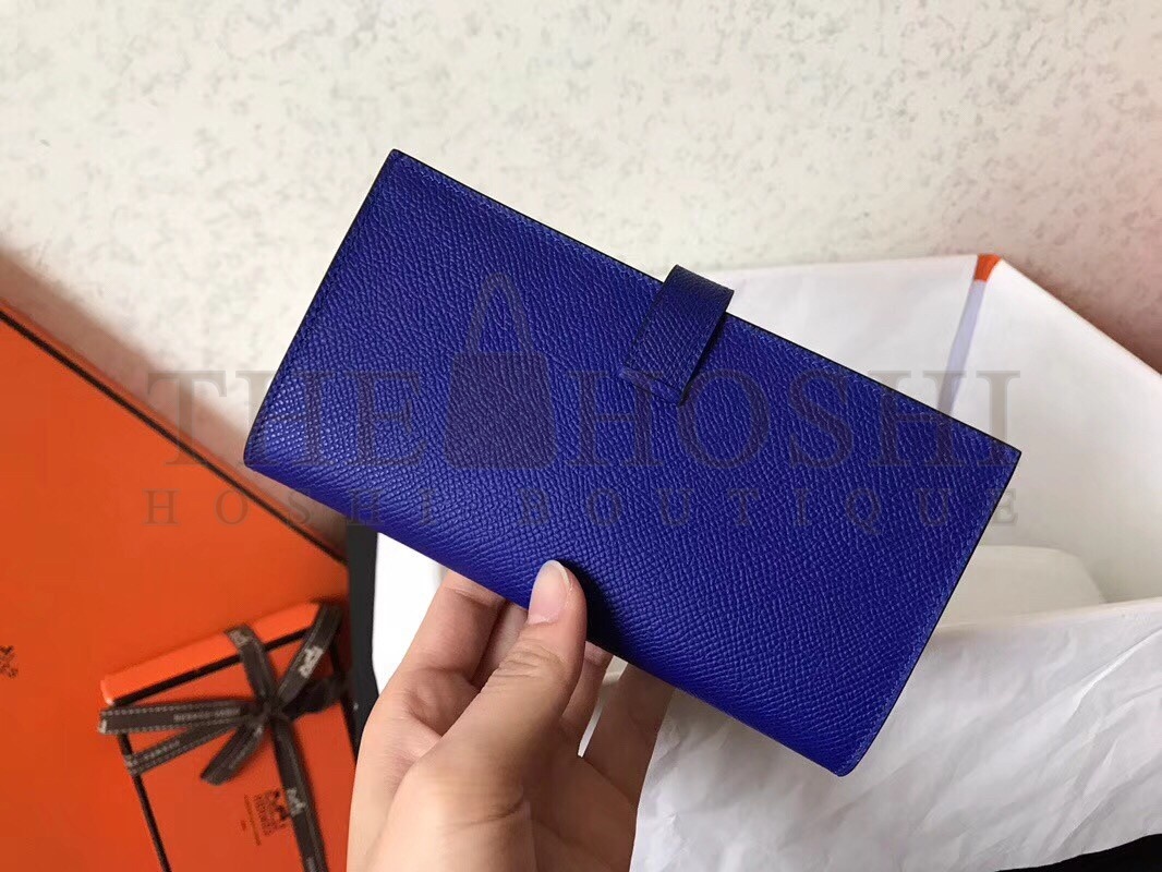 H**me5 Blue Electric Epsom Bearn Gusset Wallet Master Quality
