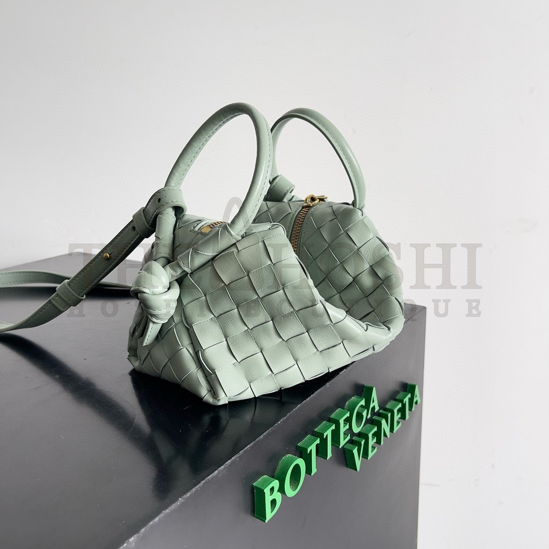 B0tt*ga Ven*ta Small Loop Crossbody Bag In Sauge Intrecciato Lambskin Master Quality