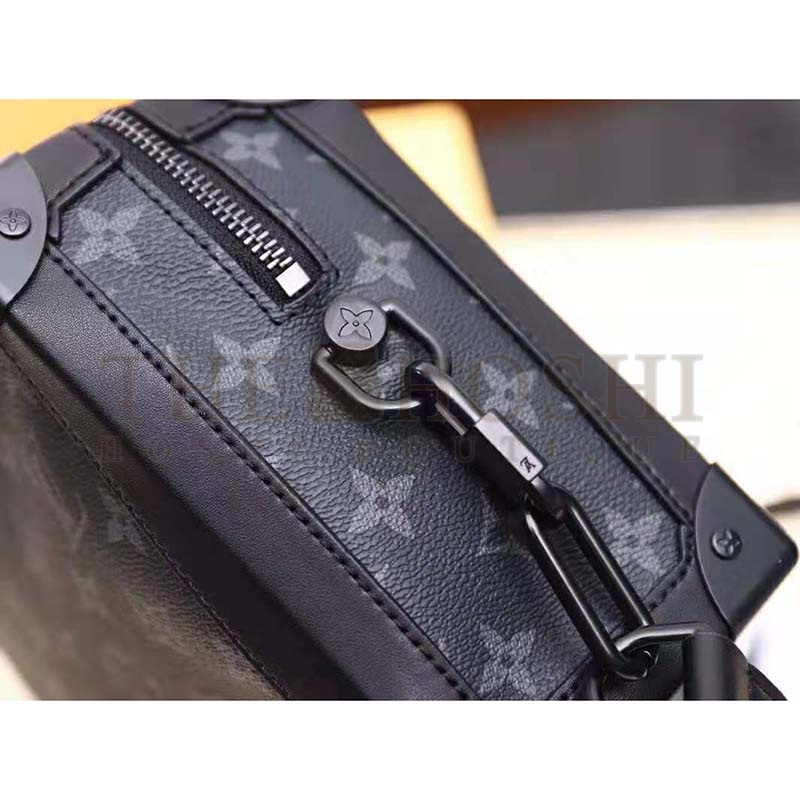 L0vis Vvtt0n LV Men Soft Trunk Soft-Sided Messenger Bag in Monogram Eclipse Canvas-Grey Master Quality
