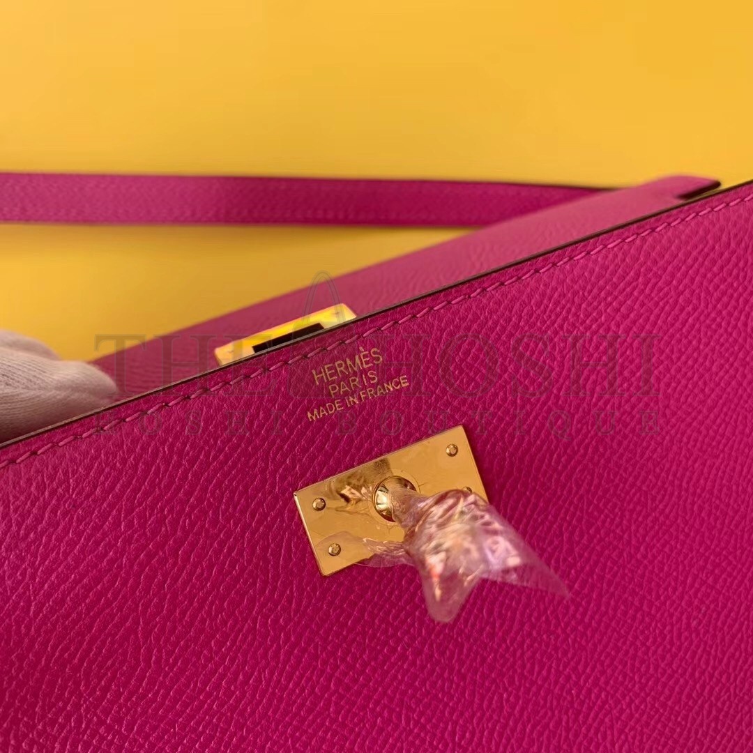 H**me5 Kelly Classique To Go Wallet In Magnolia Epsom Calfskin Master Quality