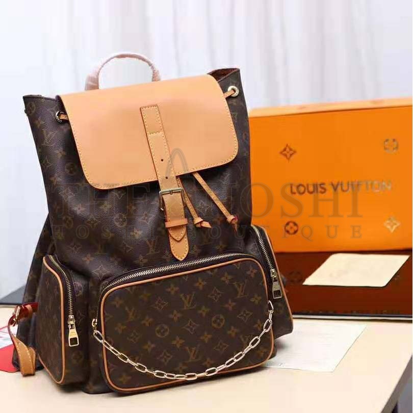 L0vis Vvtt0n LV Men Backpack Trio in Monogram Canvas-Brown Master Quality