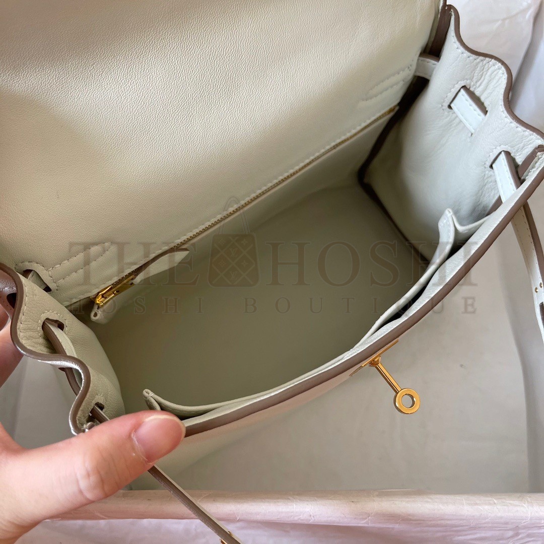 H**me5 Kelly Retourne 25 Handmade Bag In Craie Swift Calfskin Master Quality