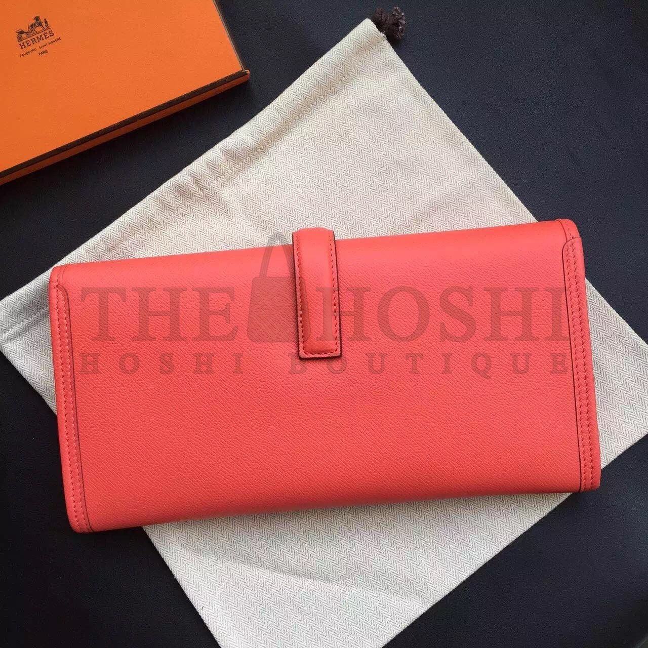 H**me5 Rouge Pivoine Epsom Jige Elan 29 Clutch Bag Master Quality