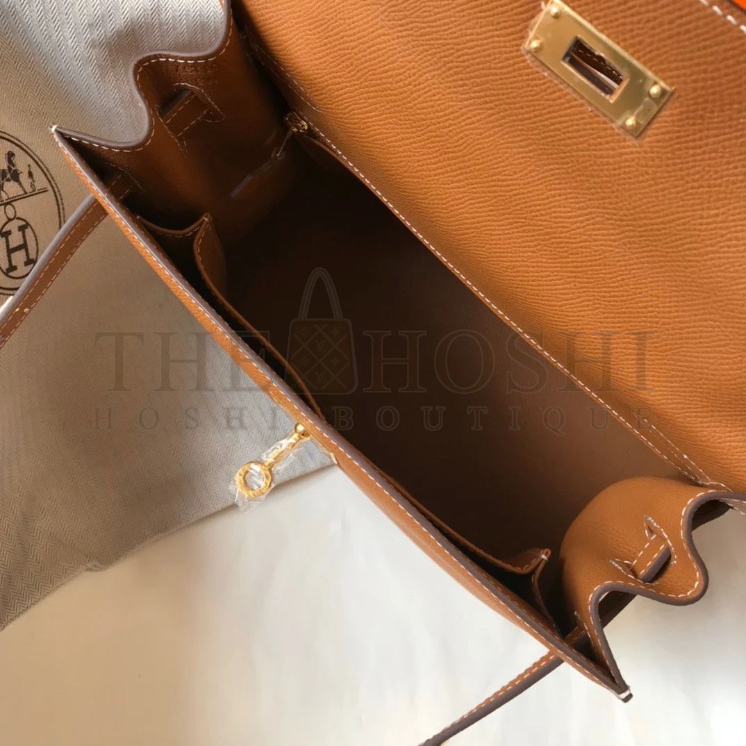 H**me5 Kelly 32cm Sellier Bag in Gold Epsom Calfskin GHW Master Quality