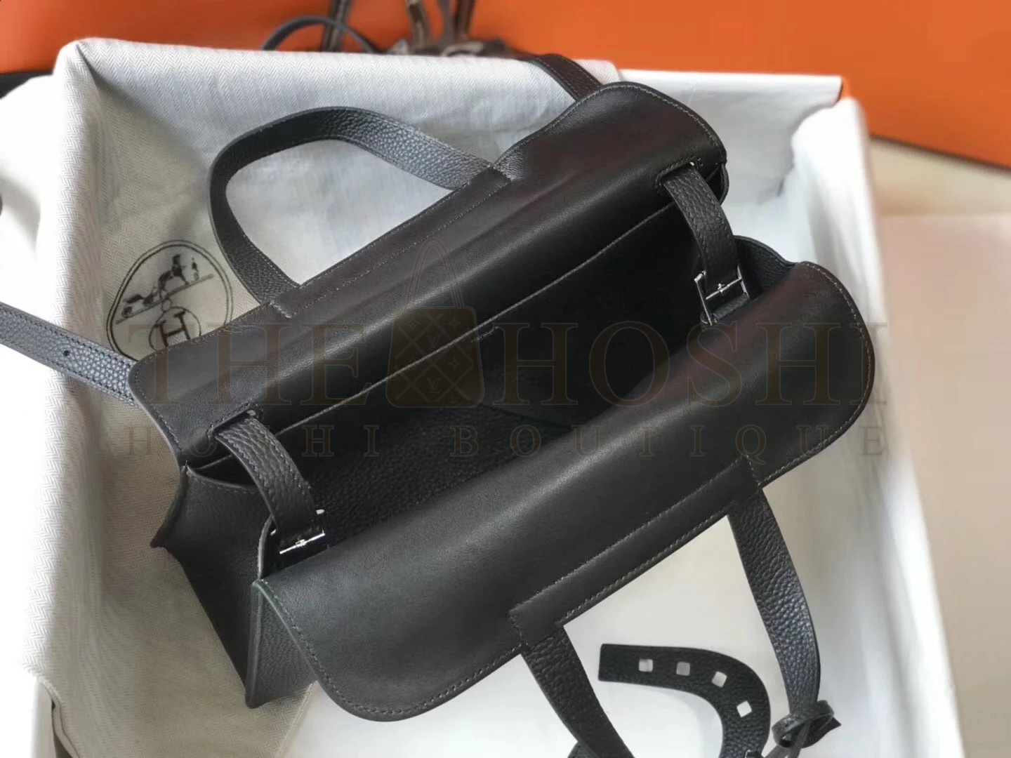 H**me5 Halzan 31cm Bag In Black Clemence Leather Master Quality