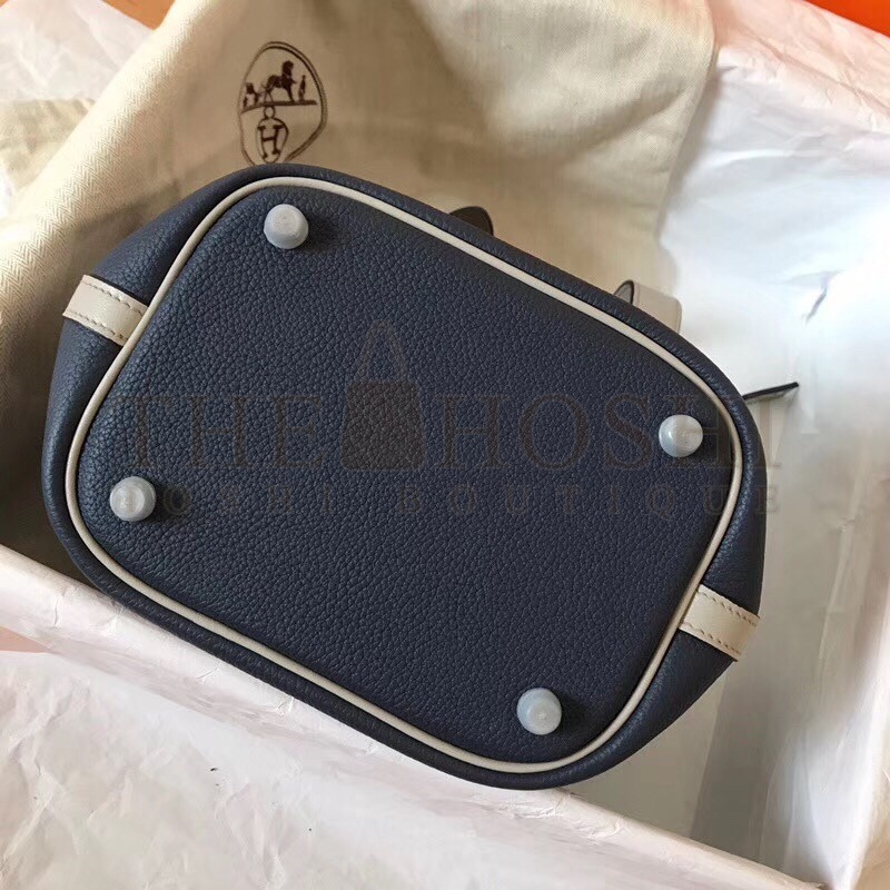 H**me5 Bicolor Picotin Lock MM 22cm Sapphire Bag Master Quality