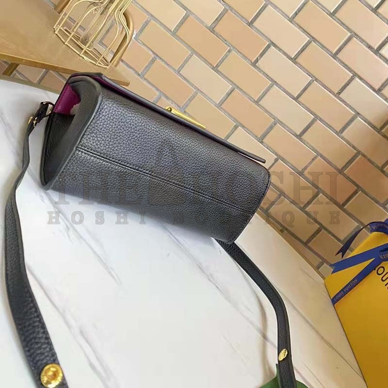 L0vis Vvtt0n LV Women Twist One Handle PM Handbag Black Taurillon Cowhide Master Quality