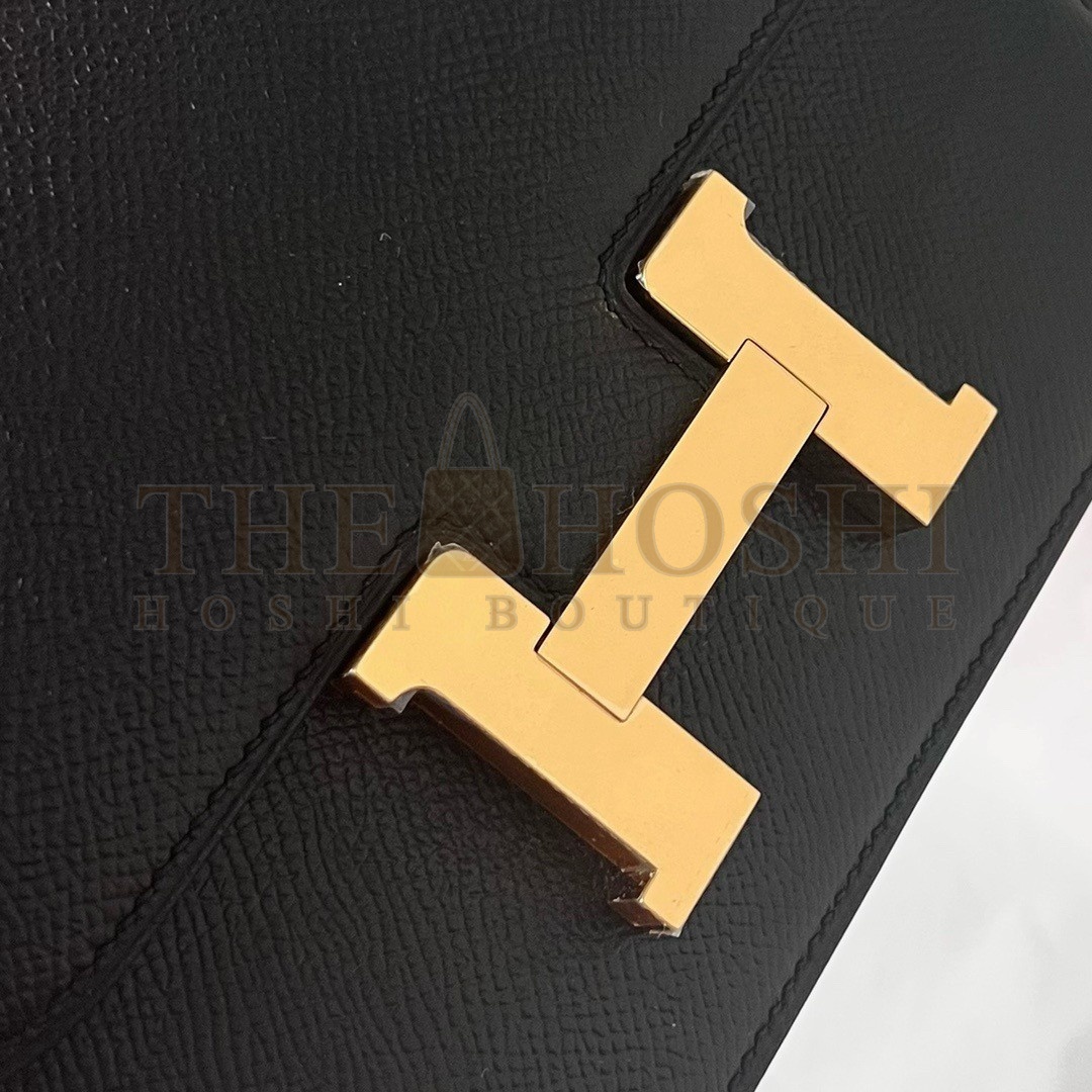 H**me5 Constance 1-18 Mirror Bag In Black Epsom Calfskin Master Quality