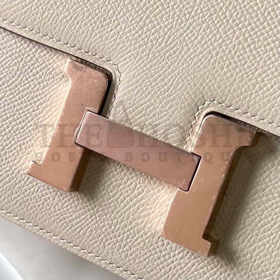 H**me5 Constance 1-18 Mirror Bag In Craie Epsom Calfskin Master Quality