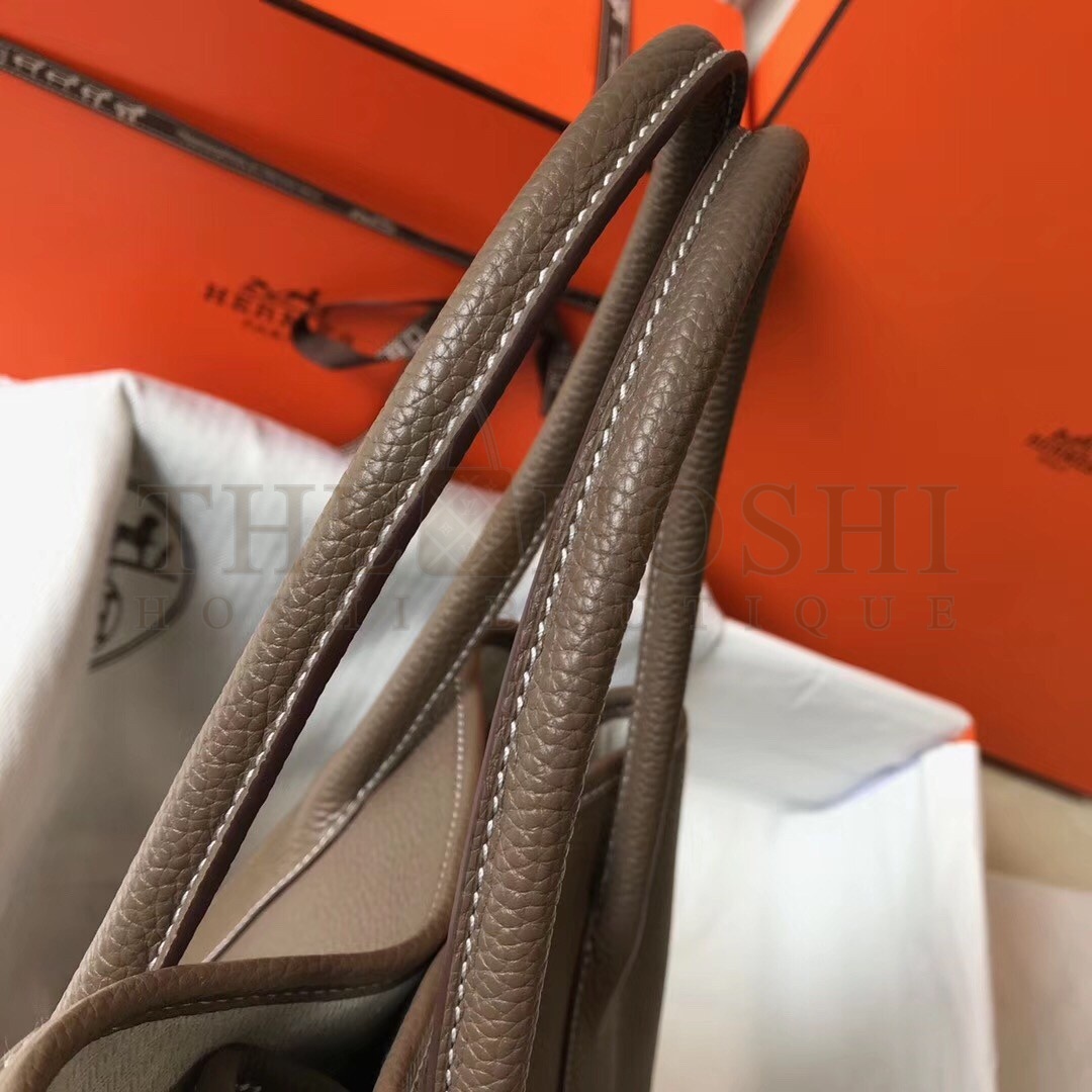 H**me5 Garden Party 36 Bag In Taupe Clemence Leather Master Quality