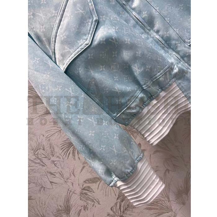 L0vis Vvtt0n Men LV Monogram Cloud Baggy Pajama Pants Silk Sky Blue 1AC2HG Master Quality