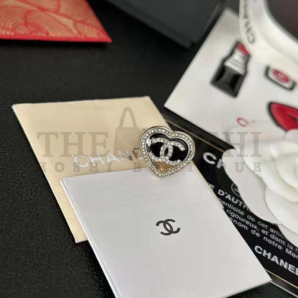 Ch**el Women Ring in Metal and Strass Master Quality
