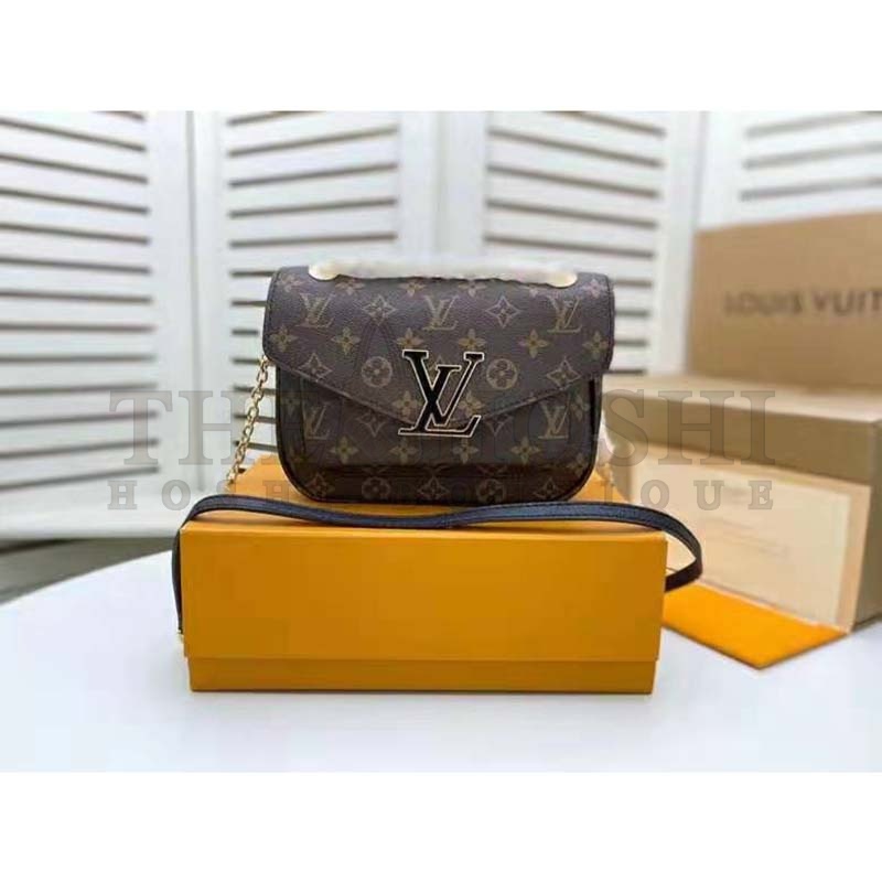 L0vis Vvtt0n LV Women Passy Handbag in Monogram Coated Canvas-Brown Master Quality