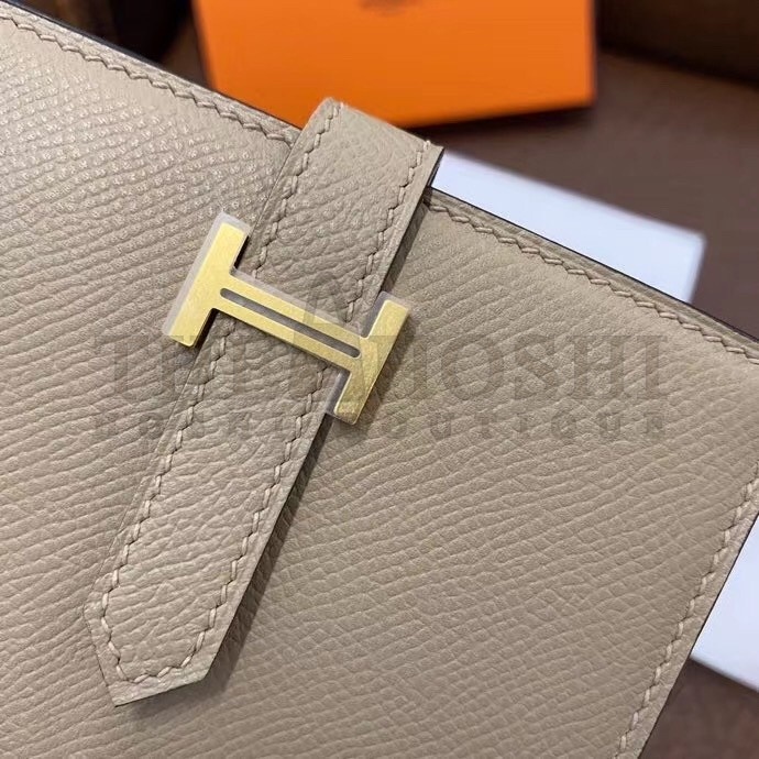 H**me5 Bearn Compact Wallet In Trench Epsom Leather Master Quality
