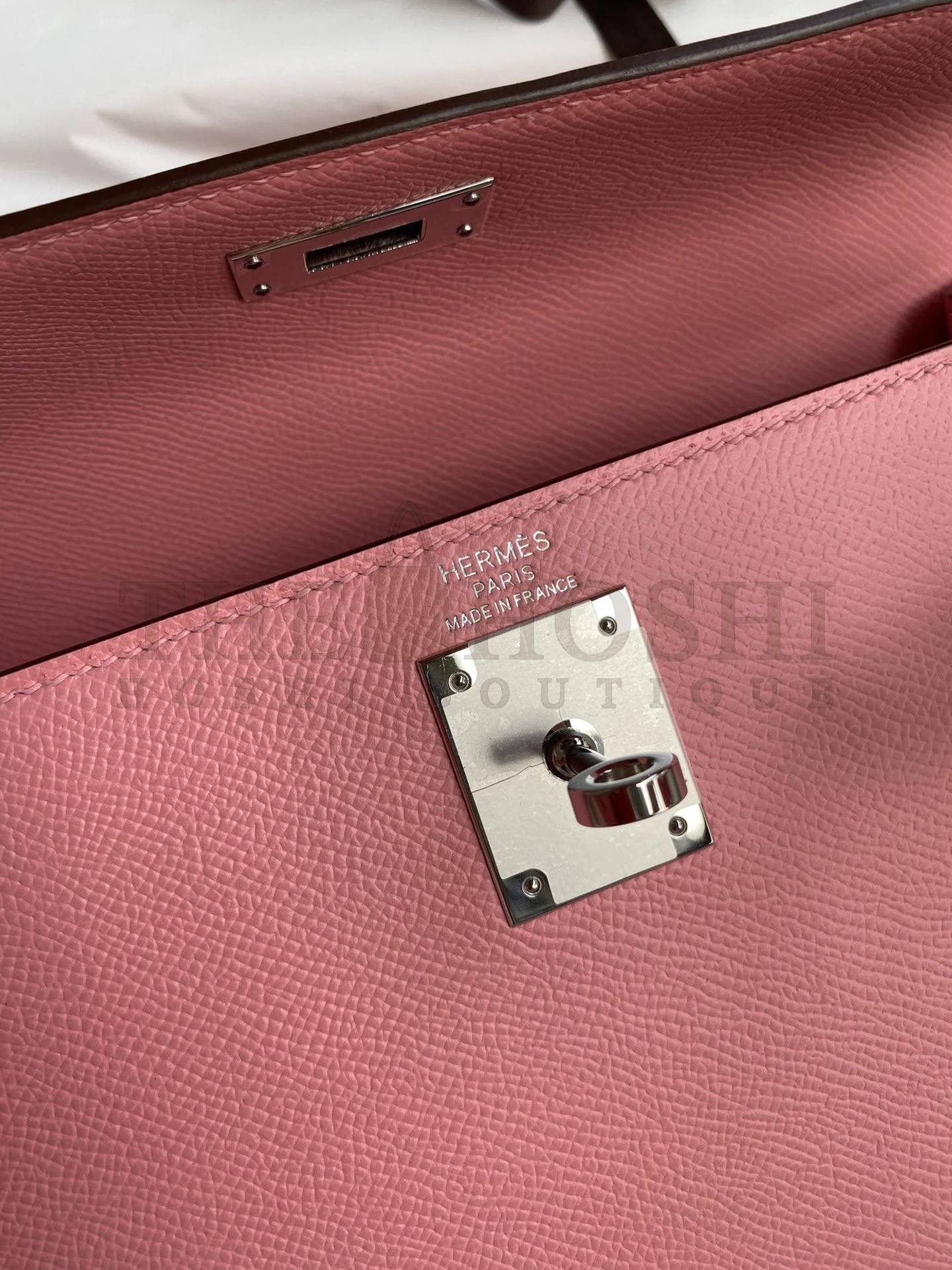 H**me5 Kelly Sellier 28 Handmade Bag In Rose Confetti Epsom Calfskin Master Quality