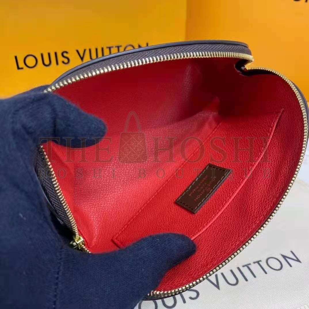 L0vis Vvtt0n LV Women Cosmetics Pouch Damier Coated Canvas Golden Brass Master Quality