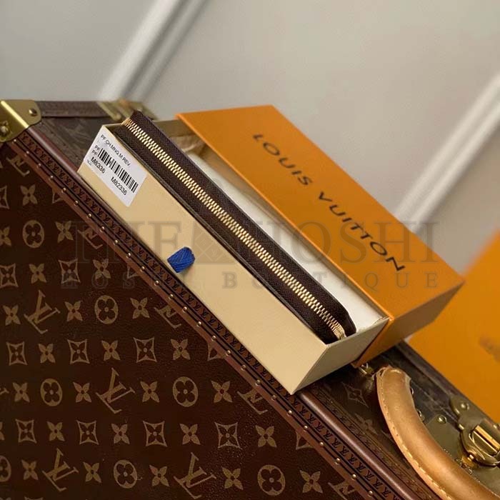 L0vis Vvtt0n LV Unisex Clémence Wallet Brown Monogram Reverse Coated Canvas Master Quality