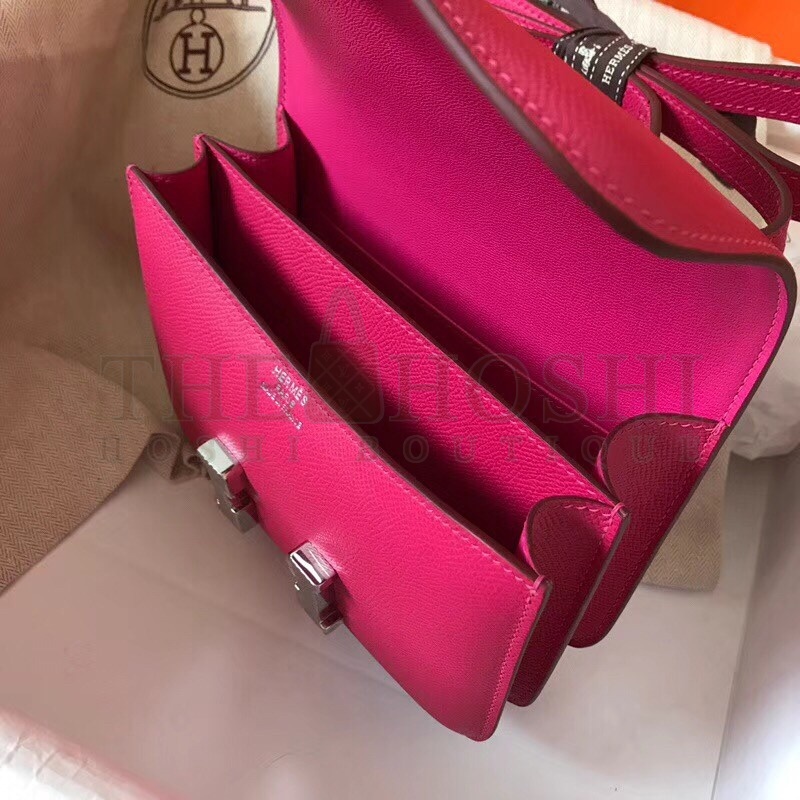 H**me5 Mini Constance 18cm Rose Red Epsom Bag Master Quality