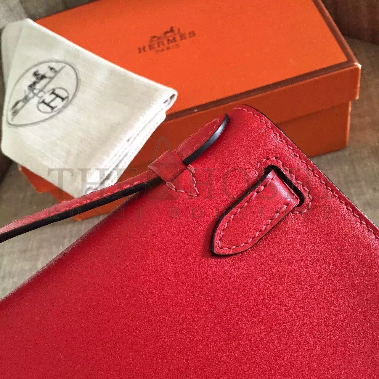 H**me5 Red Kelly Pochette Swift Handmade Bag Master Quality