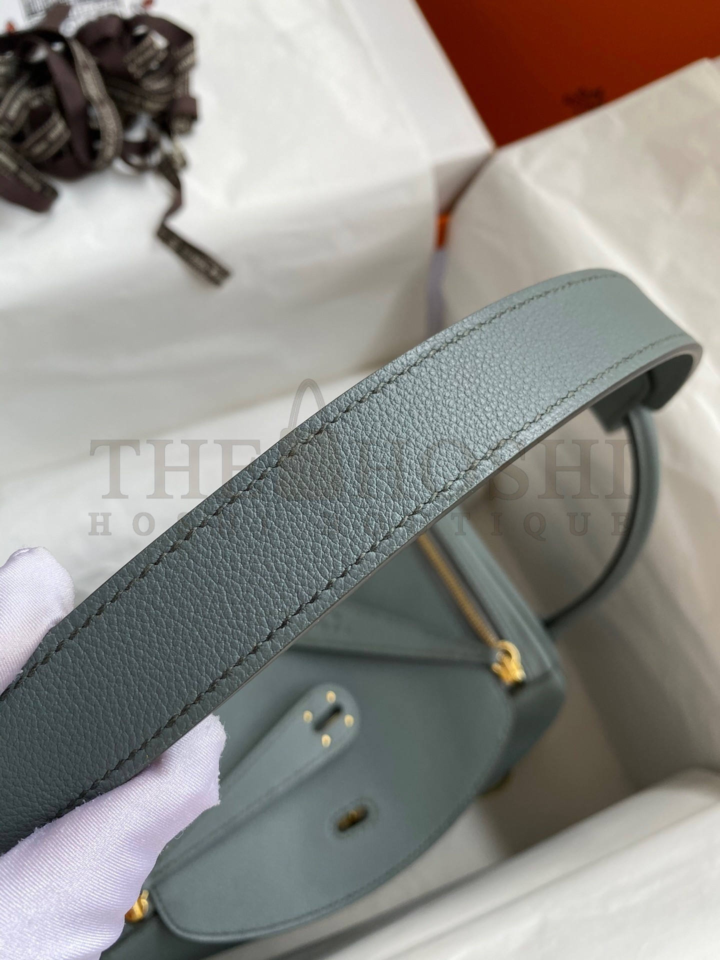 H**me5 Lindy 26 Handmade Bag In Vert Amande Evercolor Leather Master Quality