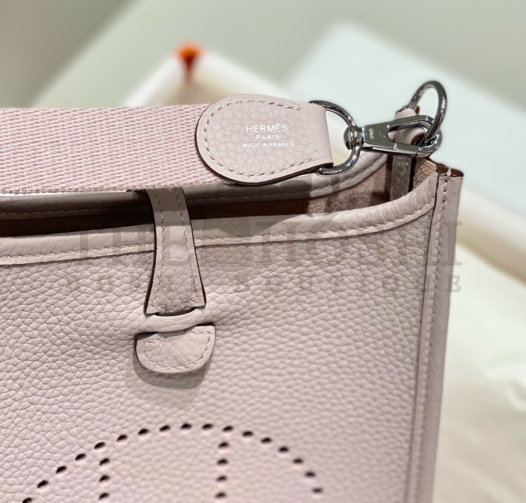 H**me5 Evelyne III TPM Bag In Mauve Pale Clemence Leather Master Quality