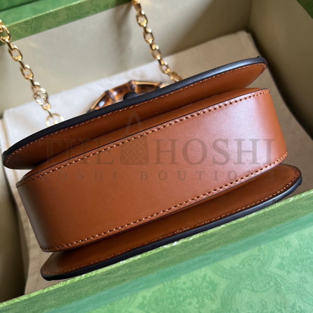 Gvc*1 Women Bamboo 1947 Mini Top Handle Bag Beige Ebony Canvas GG Crystal Master Quality