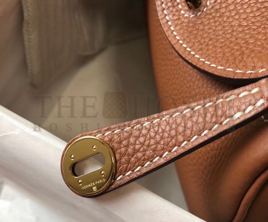 H**me5 Mini Lindy Bag In Brown Clemence Leather Master Quality