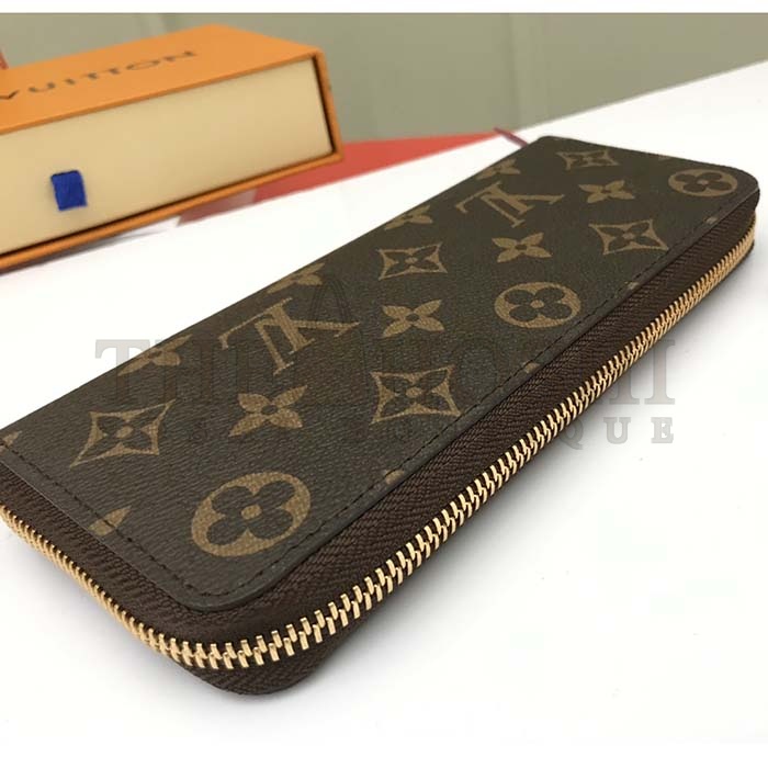 L0vis Vvtt0n LV Unisex Clémence Wallet Brown Red Damier Ebene Coated Canvas Master Quality