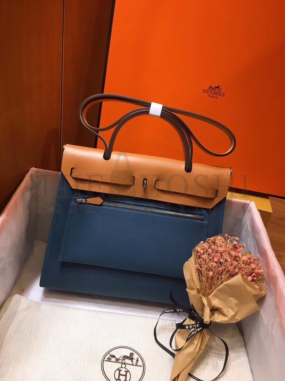 H**me5 Herbag Zip 31cm Bag In Brown And Blue Master Quality