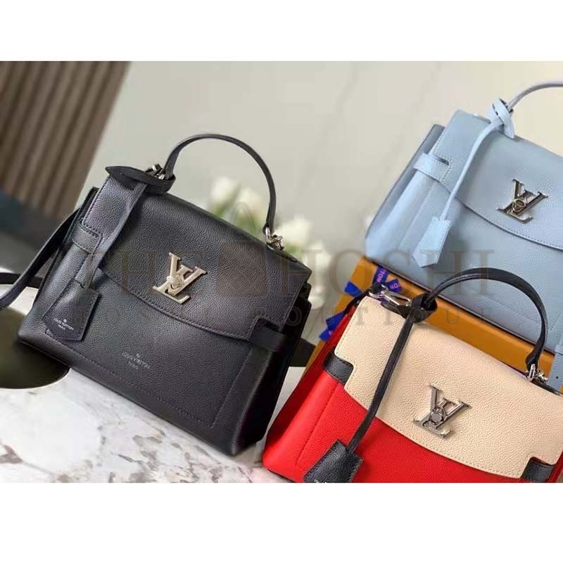 L0vis Vvtt0n LV Women Lockme Ever BB Handbag Black Soft Calfskin Master Quality