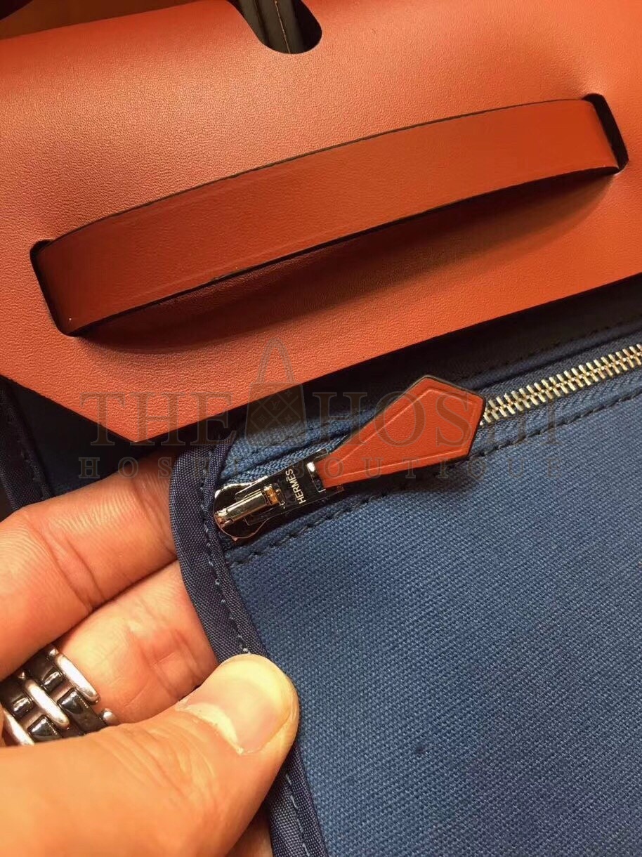 H**me5 Herbag Zip 31cm Bag In Camel And Blue Master Quality