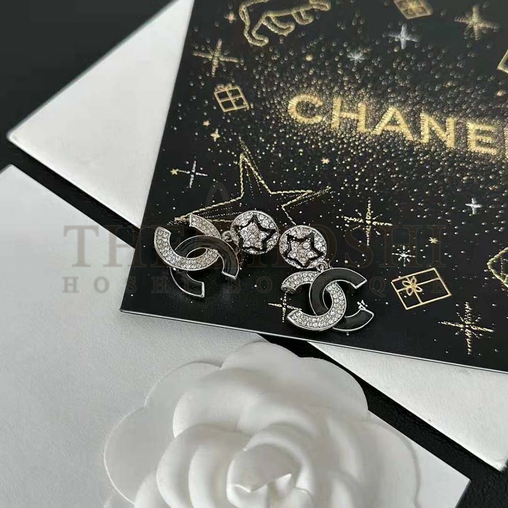 Ch**el Women Pendant Earrings in Metal and Strass Master Quality