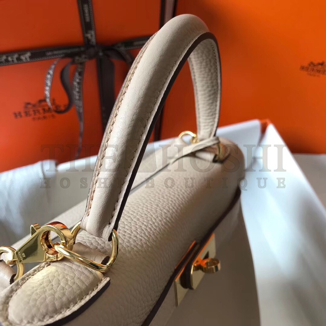 H**me5 Kelly 32cm Retourne Bag In Argile Clemence Leather Master Quality