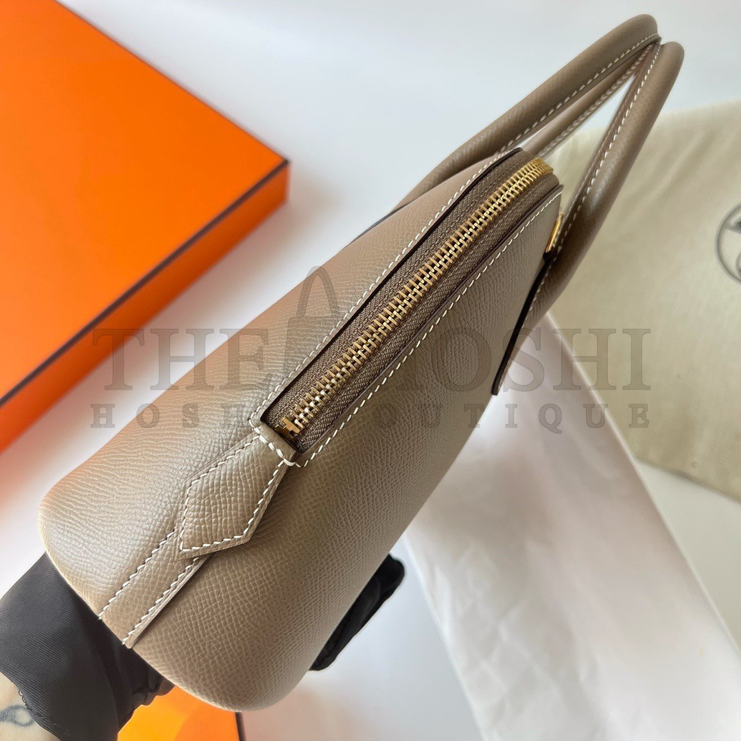 H**me5 Bolide 1923 25 Handmade Bag In Taupe Epsom Calfskin Master Quality