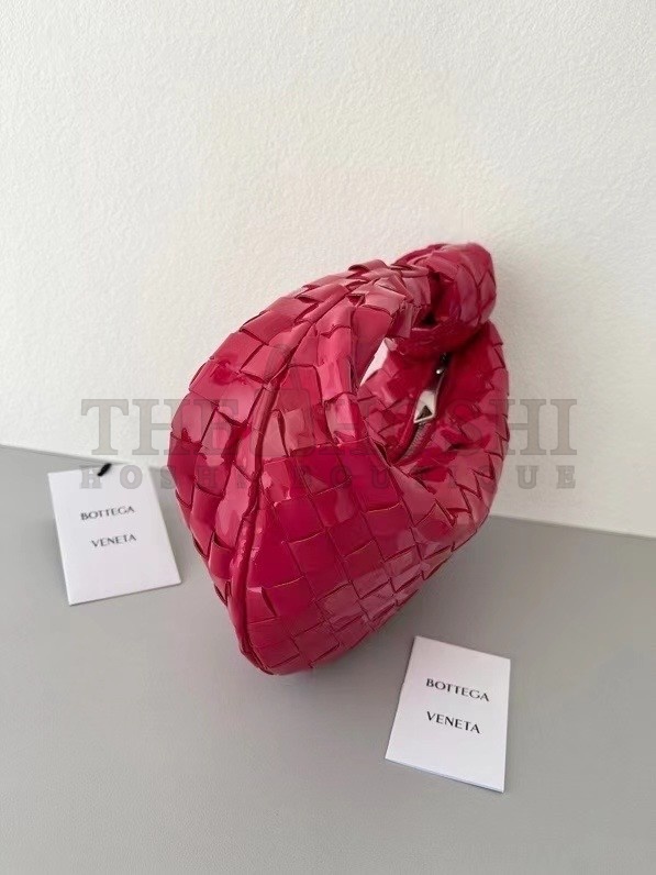 B0tt*ga Ven*ta BV Jodie Mini Bag In Red Intrecciato Patent Leather Master Quality
