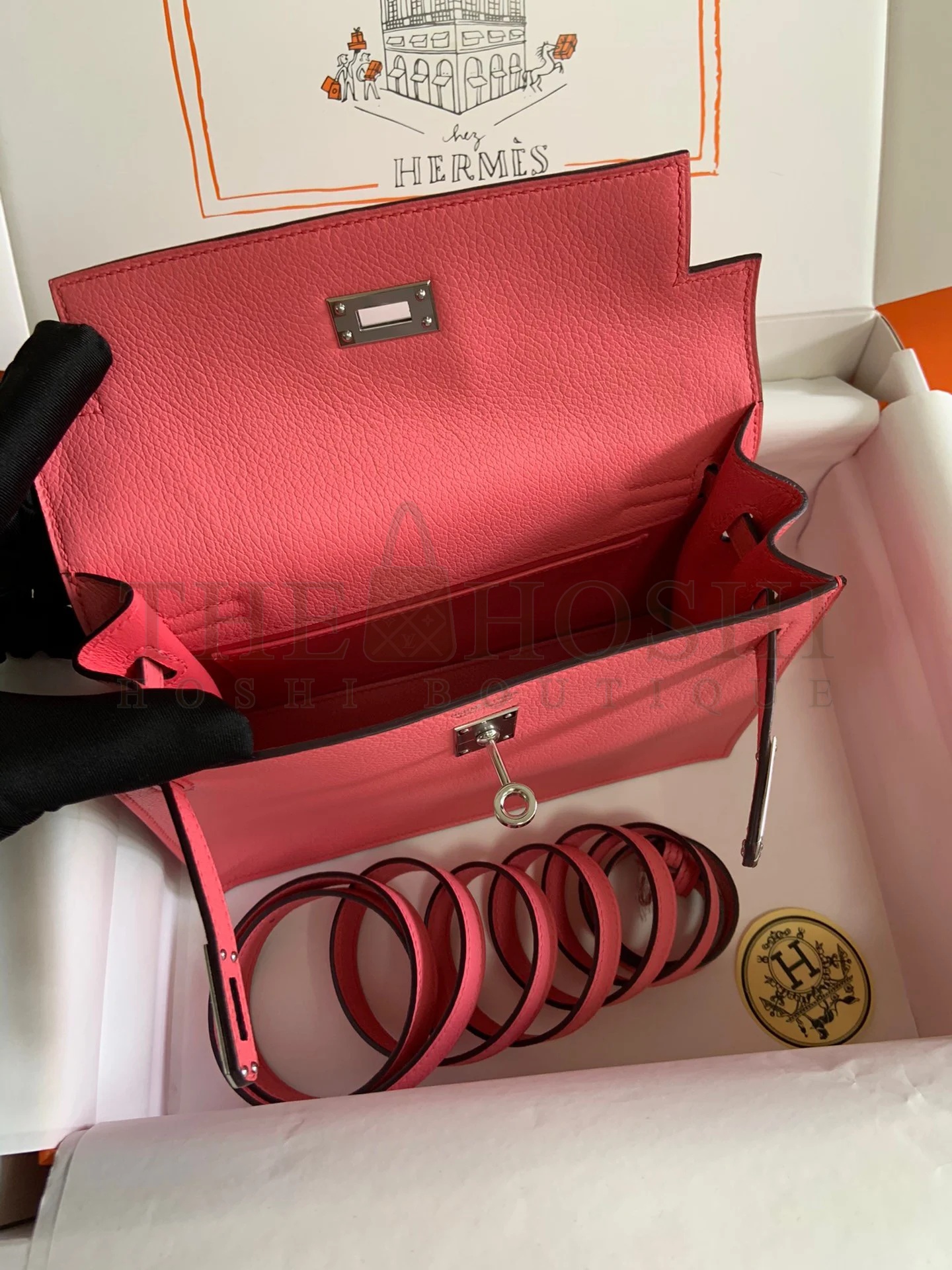 H**me5 Kelly Danse II Handmade Bag In Rose Lipstick Evercolor Calfskin Master Quality