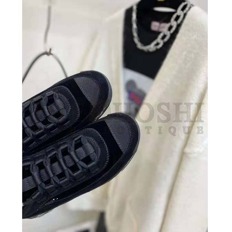 Ch**el Women Sneakers Suede Calfskin Velvet &amp; Grosgrain Black Master Quality