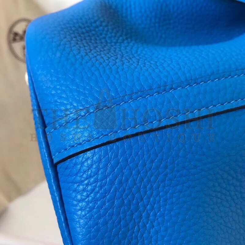 H**me5 Blue Hydra Picotin Lock PM 18cm Handmade Bag Master Quality