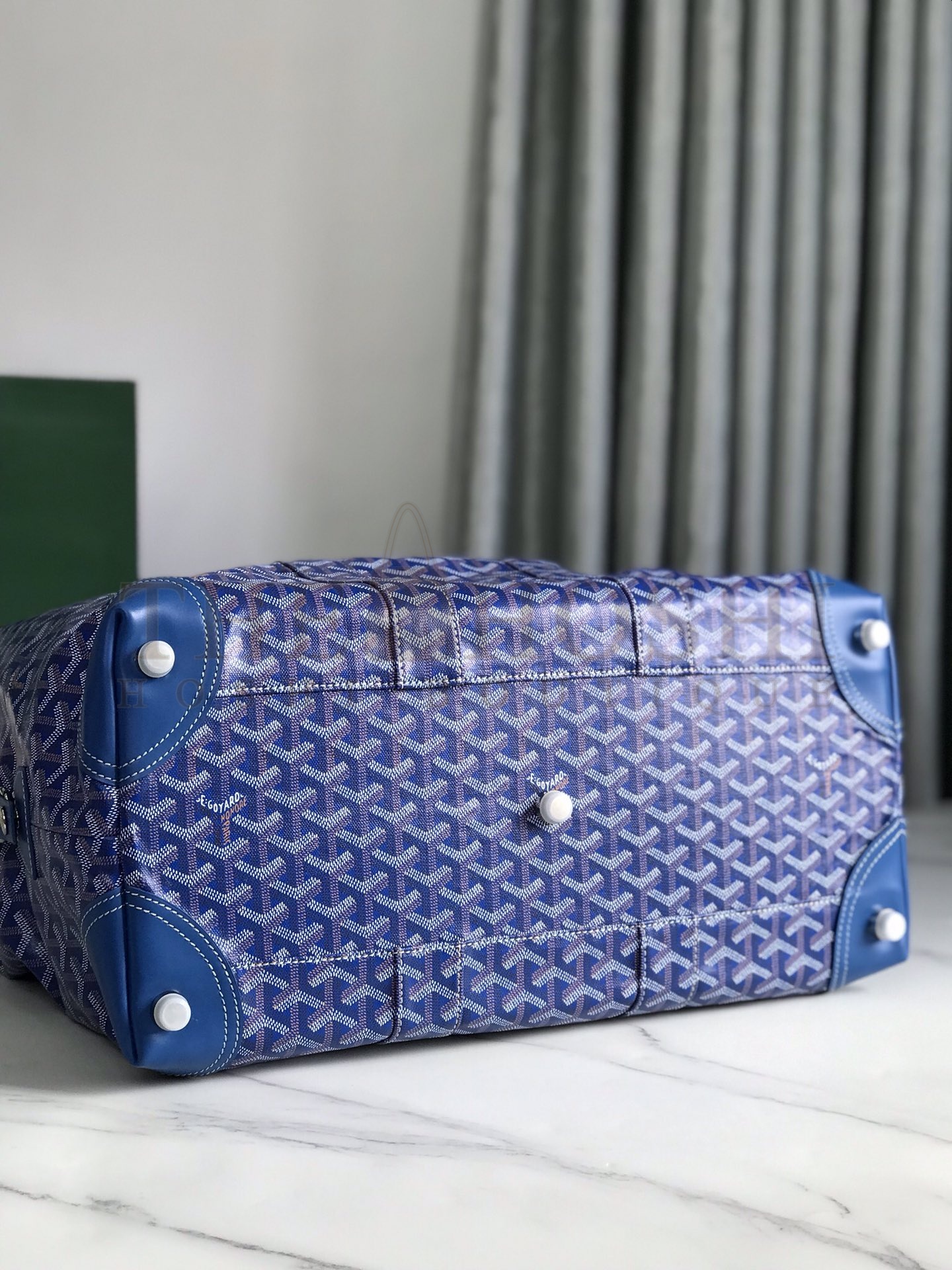 G09ard Boeing 1230 Blue G09ardine Canvas & Clamecy Cowhide Travel Bag 45cm Master Quality