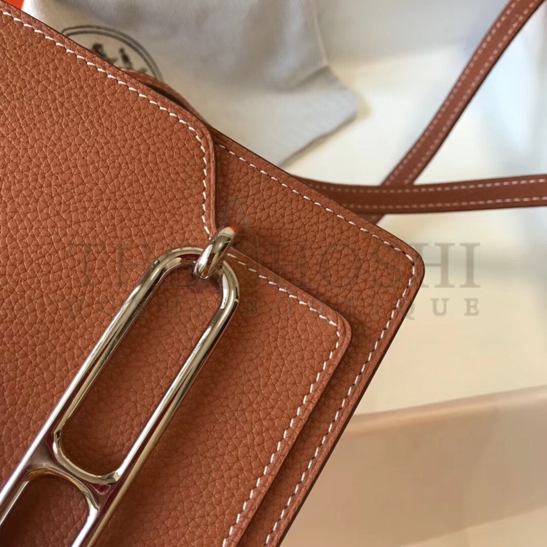 H**me5 Mini Sac Roulis 18cm Bag In Brown Evercolor Calfskin Master Quality
