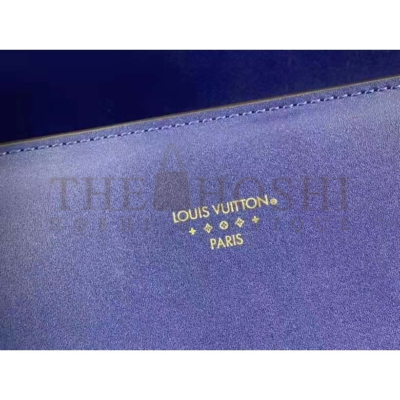 L0vis Vvtt0n LV Women Pont 9 Soft MM Handbag Blue Grained Calfskin Master Quality
