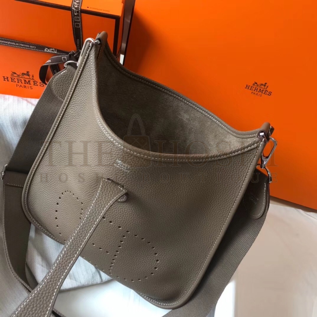 H**me5 Evelyne III 29 Bag In Taupe Clemence Leather Master Quality