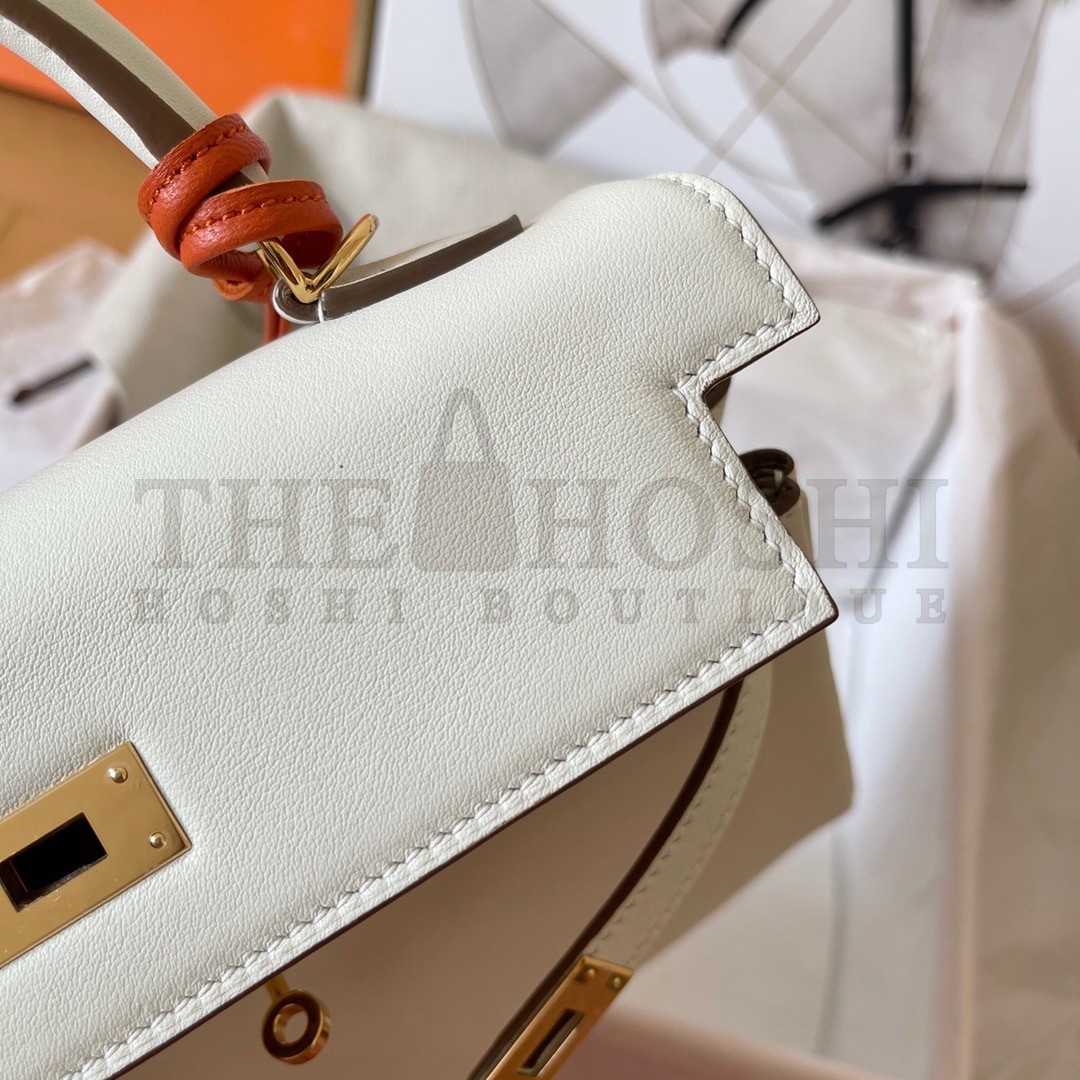 H**me5 Kelly Retourne 25 Handmade Bag In Craie Swift Calfskin Master Quality