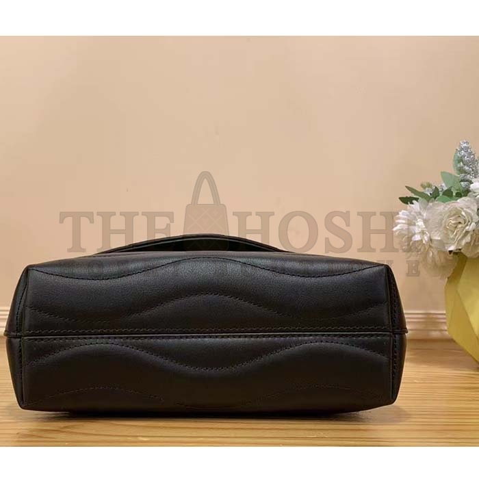 L0vis Vvtt0n LV Women Hold Me Top-Handle Bag Black Smooth Cowhide Leather Master Quality