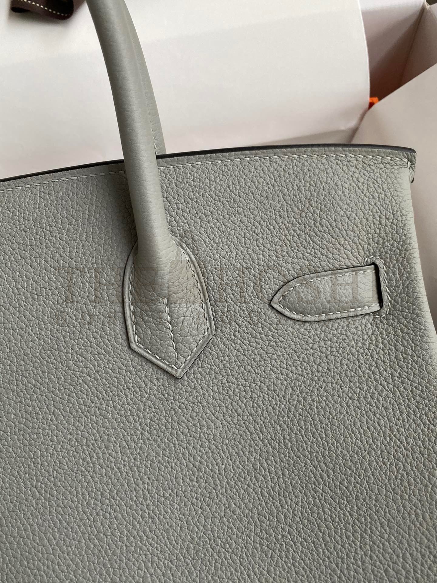 H**me5 Birkin 30 Retourne Handmade Bag In Girls Mouette Clemence Leather Master Quality