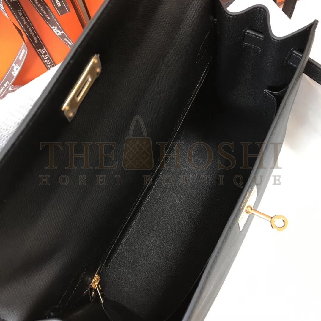H**me5 Black Epsom Kelly 32cm Sellier Bag Master Quality