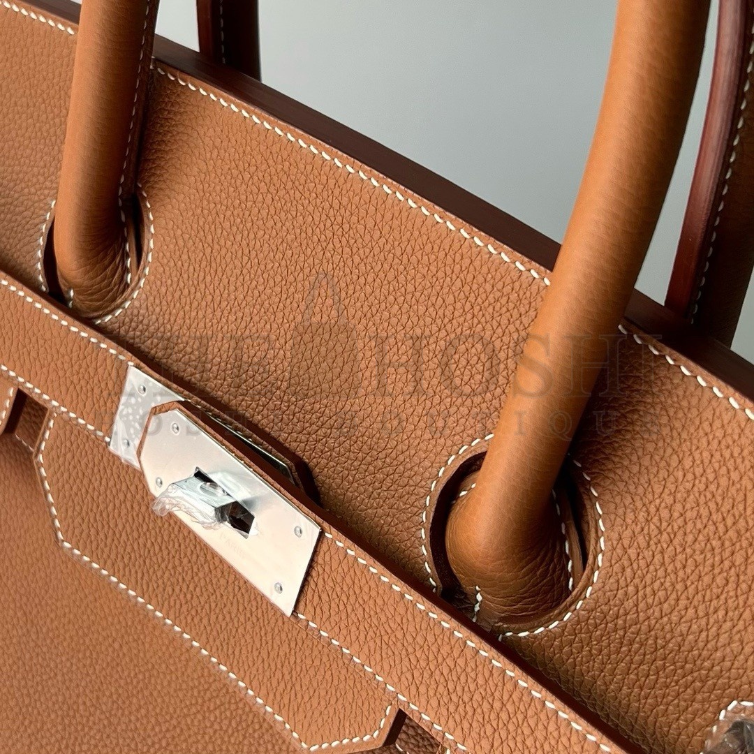 H**me5 HAC Birkin 40 Handmade Bag in Gold Clemence Leather Master Quality