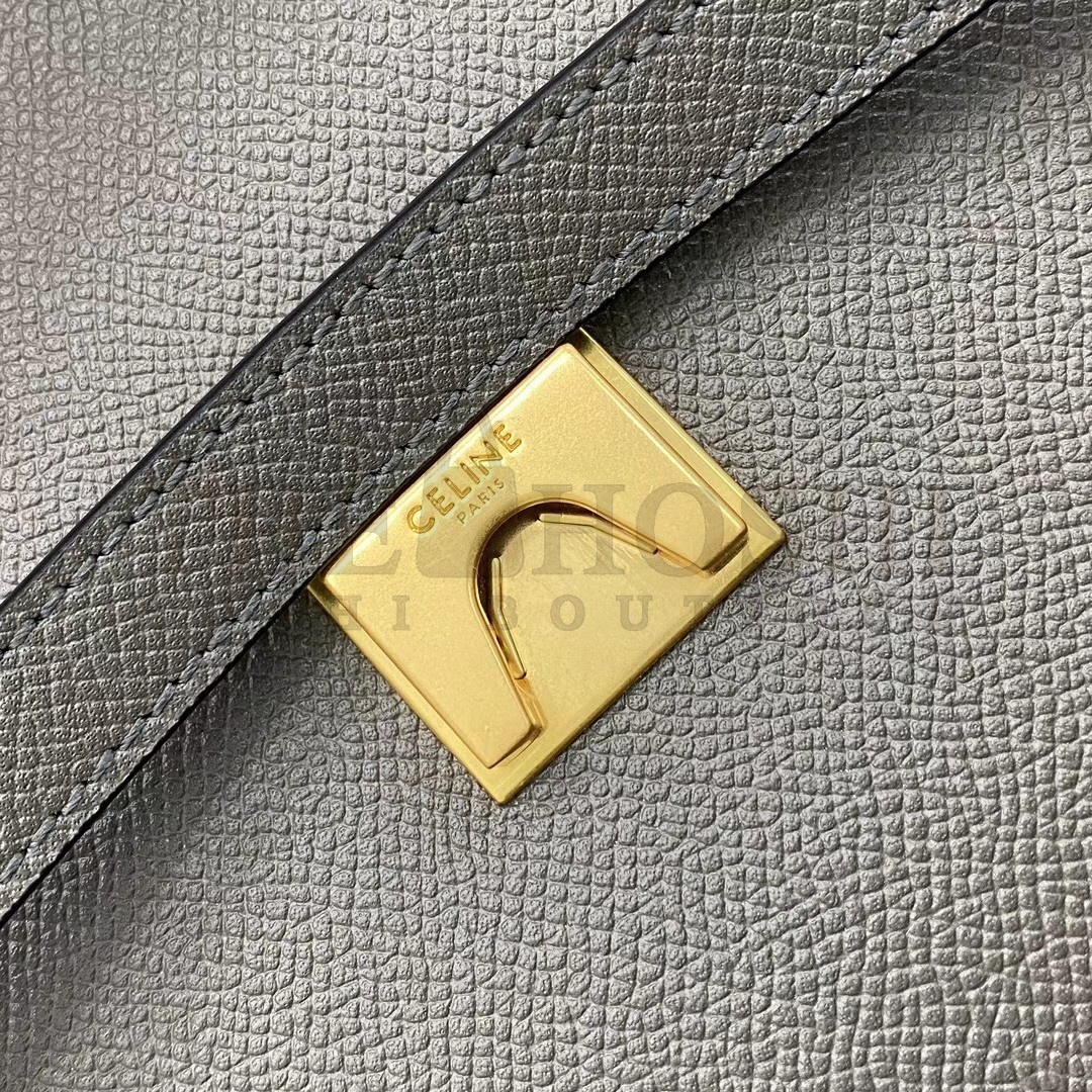 Ce1i*e Belt Mini Bag In Grey Grained Calfskin Master Quality