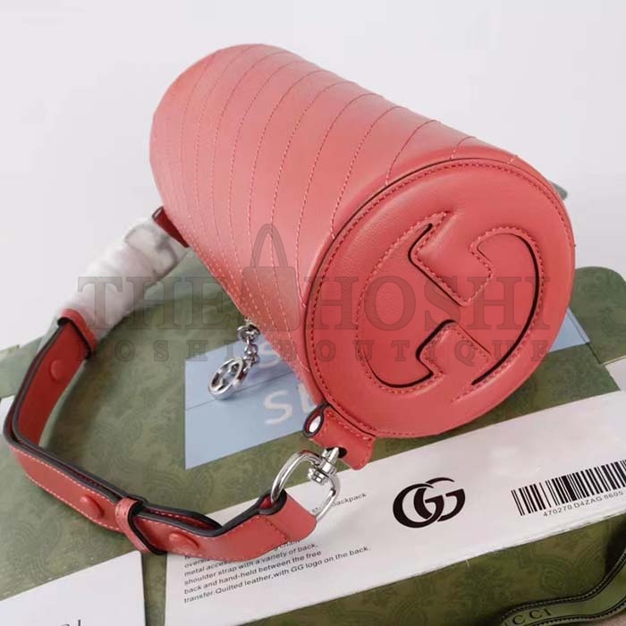 Gvc*1 Women GG Blondie Mini Shoulder Bag Round Interlocking G Pink Leather Master Quality